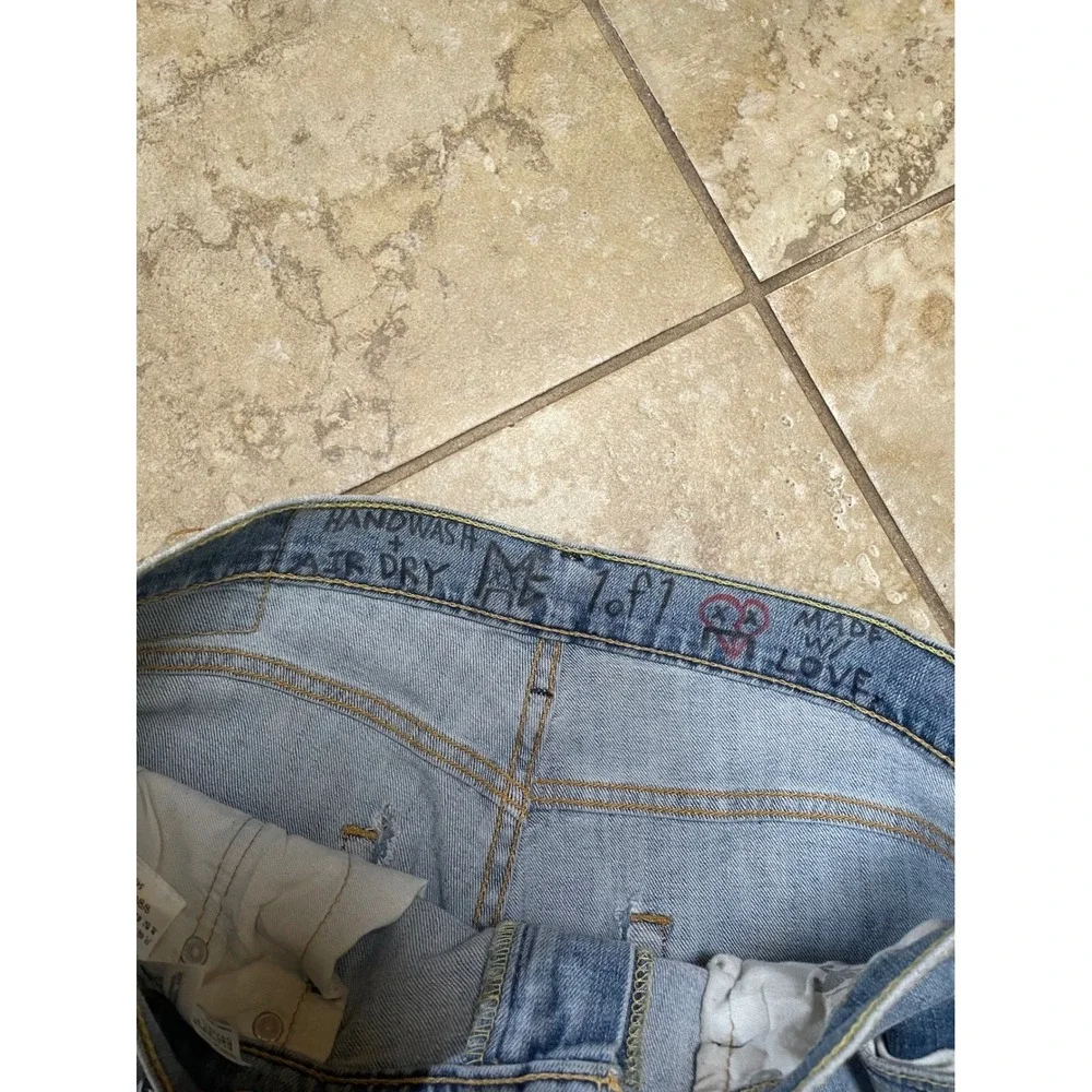 Naes Garden Levi's Jeans W32 L34‎ Custom Painted Cartoon Heart Denim Unique Art